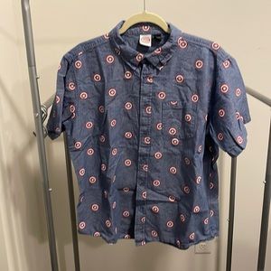 Men’s Captain America Short Sleeve Button-Up shirt